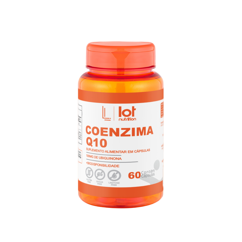 Coenzima Q10 100mg 60 cápsulas Antioxidante Potente Anti-Idade Lot Nutrition