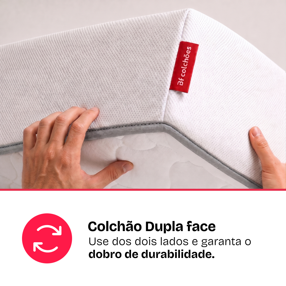 Colchão D33 Ortopédico de Espuma Dupla face a Vácuo BF Colchões - Solteiro, Solteirão, Viuva, Casal, Queen e King · foto 2