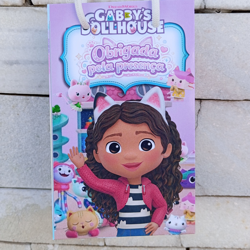 Sacolinha Surpresa A Casa Mágica da Gabby Infantil Pegue e Monte Lembrancinha Festa Aniversário