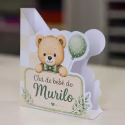 PORTA GUARDANAPOS URSINHO VERDE PERSONALIZADO - FAZEMOS TODOS OS TEMAS