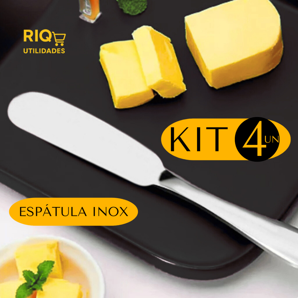 Kit Espátulas De Geleia Manteiga Inox Utensilio Cozinha Para Hotel Requeijão Pão Torrada