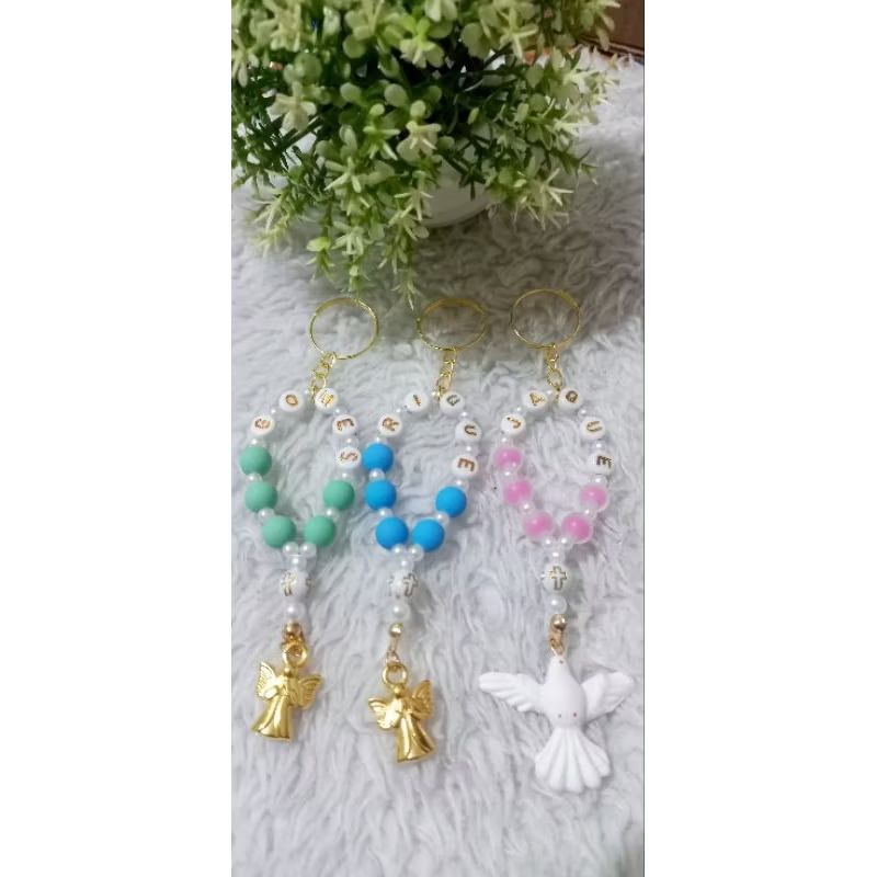 11 tercos mini personalizasos para lembrancinha batizado crisma comunhão nascimento etc com nome