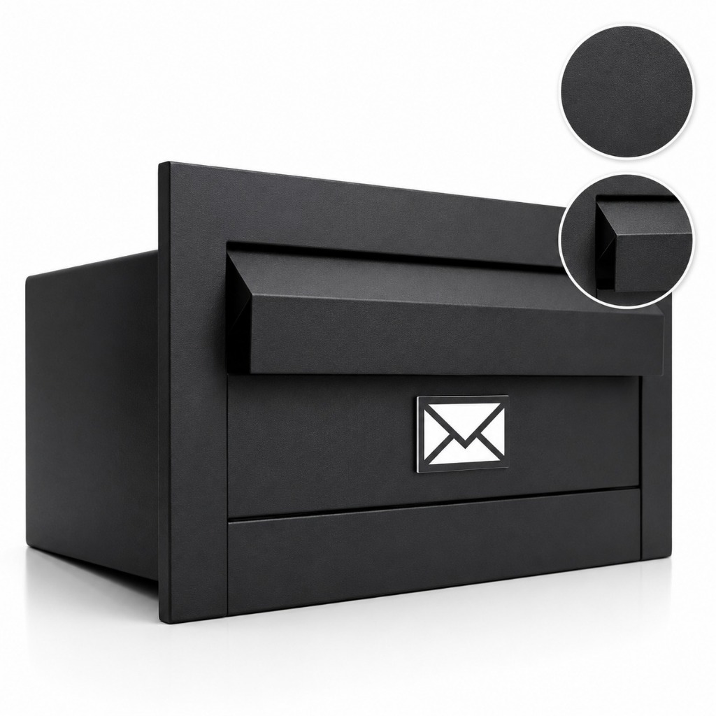 Caixa De Correio Moderna Inox, Luxo, Embutir - Luxo Inox