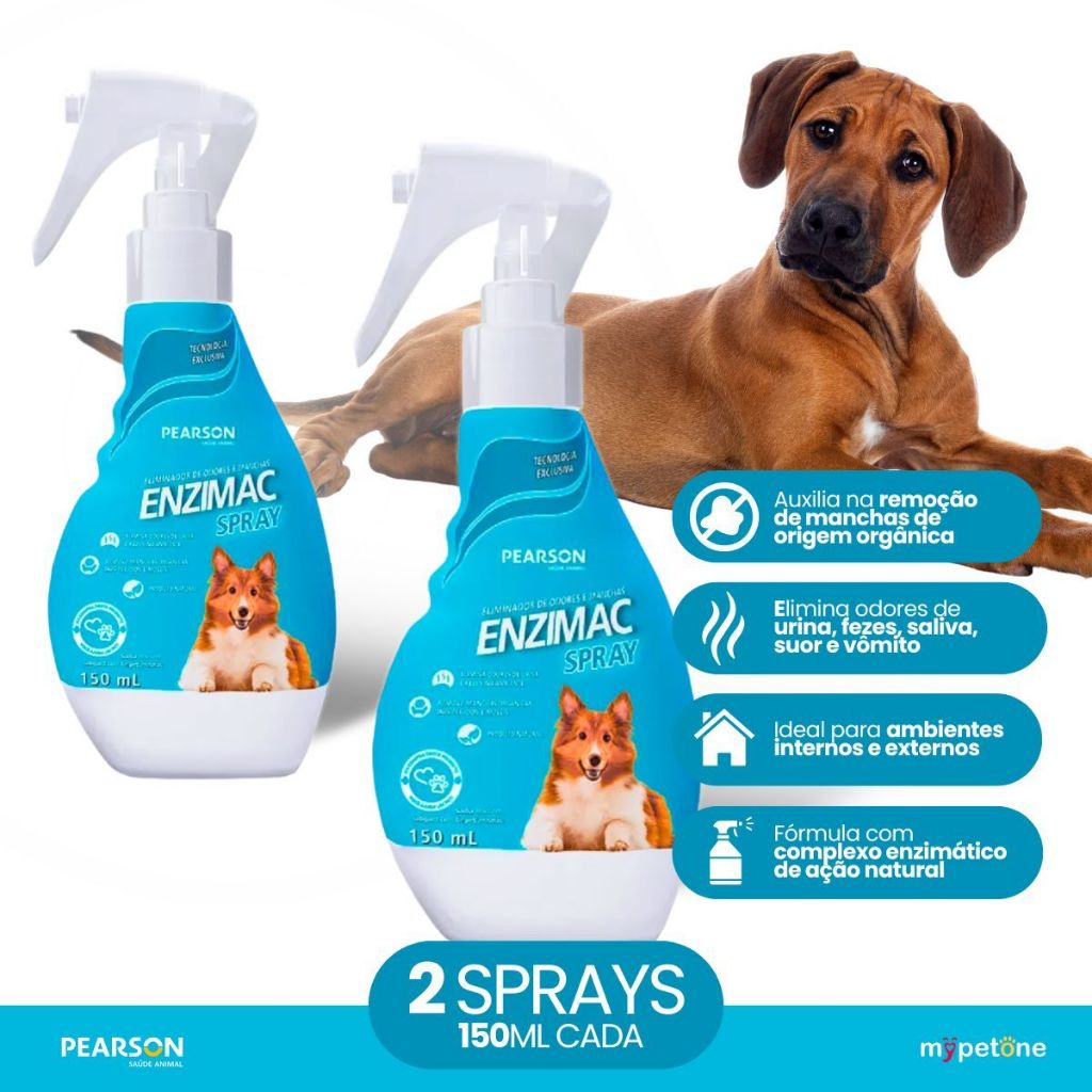 Kit 2 Eliminador de Odores e Manchas Pearson Enzimac Spray - 150 mL