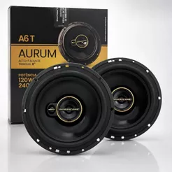 Kit Par Alto Falante Hurricane Triaxial Aurum 6 Pol 120w Rms