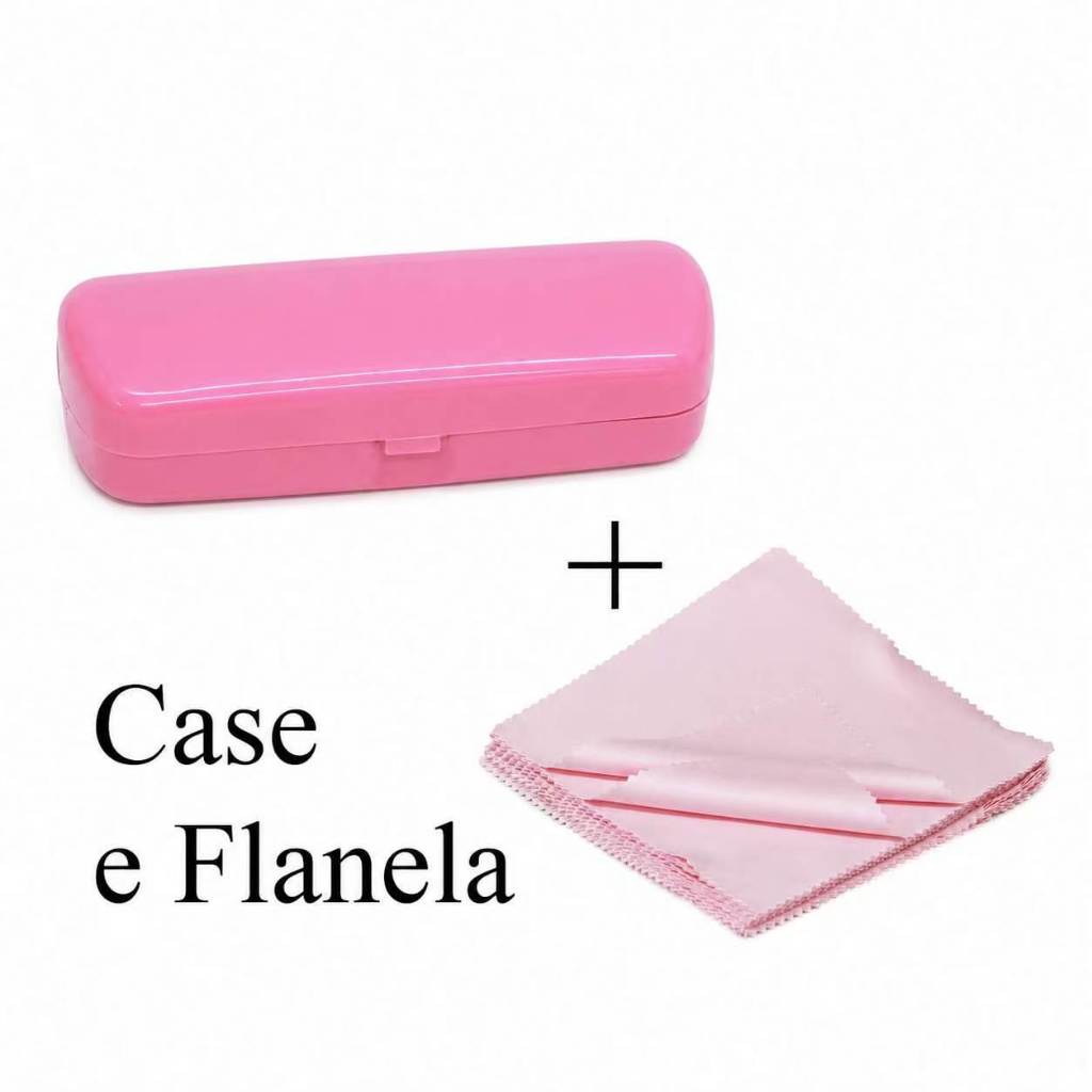 Estojo Caixinha Case Para Óculos com uma Flanela em Microfibra