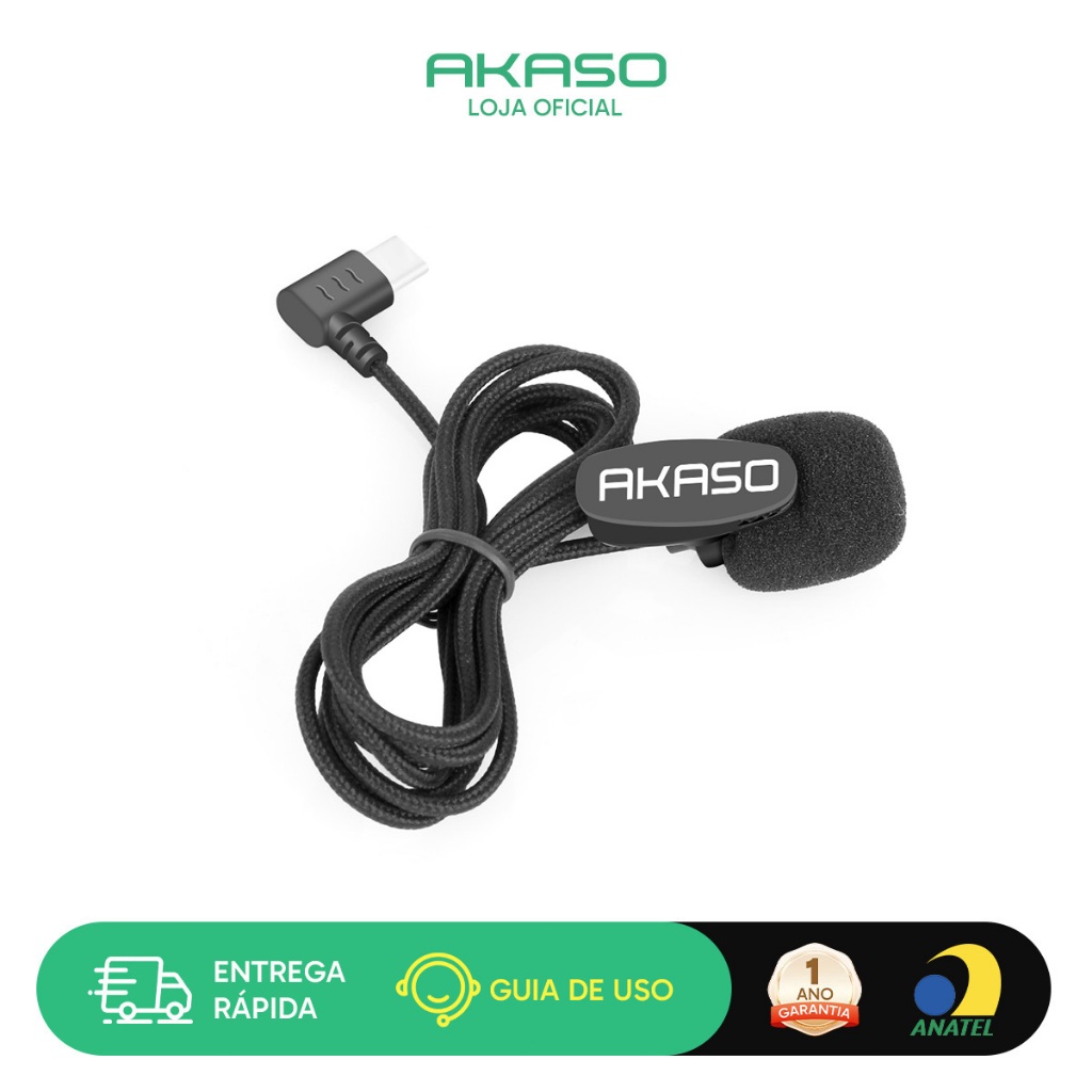 Imagem Microfone Externo para Câmera de Ação Akaso - EK7000, Brave 7, V50X