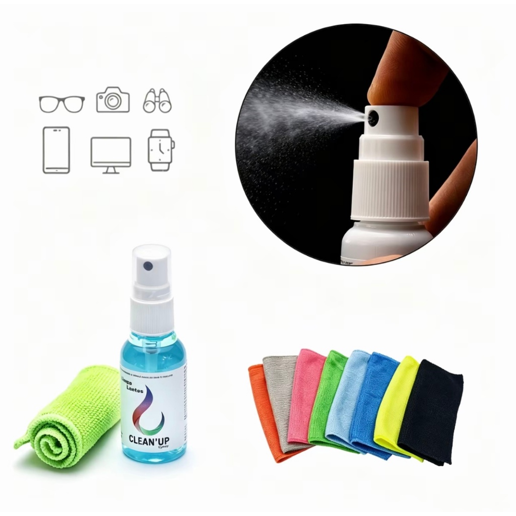 Kit 1/3/5 Spray Limpa Lentes para Telas de Óculos/Câmera/Celular/iPad/TV/UP/ 25ml LCD Plasma