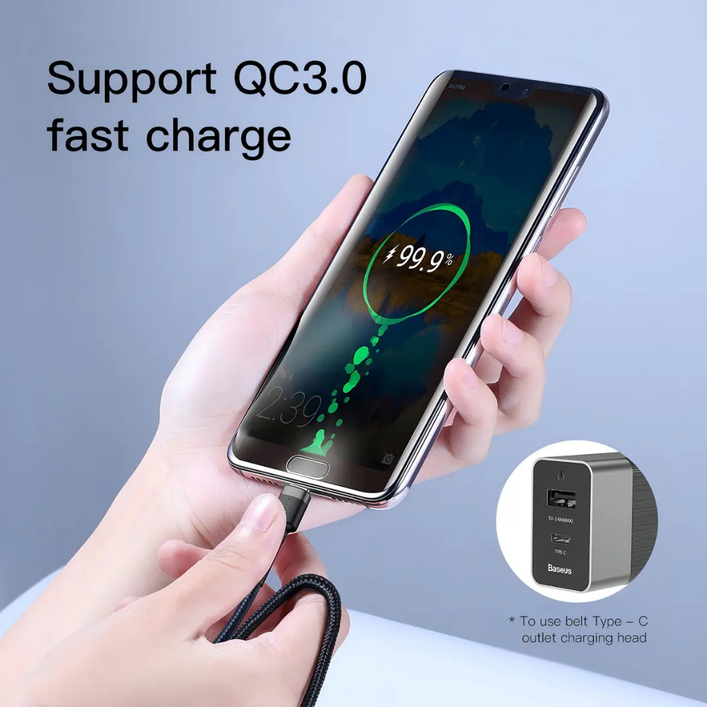Cabo Turbo USB-C Tipo-C x USB-C Tipo-C Baseus Cafule 60w 1m iPhone 15 /16/17 e Android · foto 2