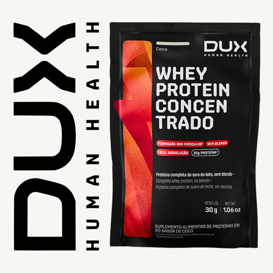 Dux Sache Chocolate - Whey Protein Dux Sache - Todos Sabores (Valor Unitario)