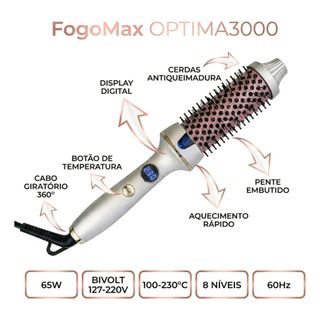 Modelador de cabelo com Escova Secadora Alisadora Eletrica 3 Em 1 Bivolt Alisa Modela Com…