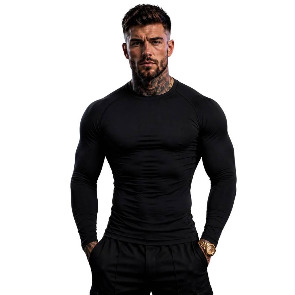 Camisa Térmica Proteção Uv 50+ Segunda Pele Camiseta Malha Fria Unissex Academia Manga Longa Lisa