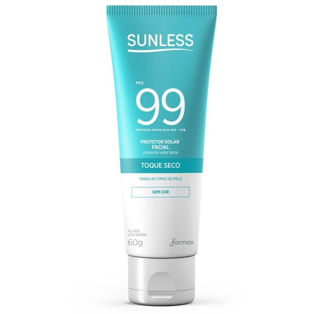 Sunless Protetor Solar Facial Toque Seco Sem Cor ( FPS99 ) - 60g