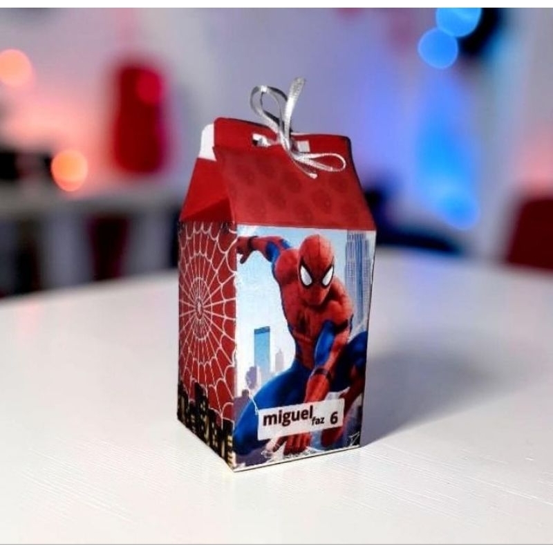 caixa milk personalizada do homem aranha| tema homem aranha| festa| lembrancinhas personalizadas| aniversario