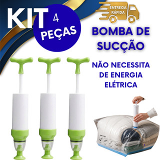 4 BOMBAS DE SUCÇÃO PARA SACO A VÁCUO MANUAL BOMBA DE AR ROUPAS EDREDOM COBERTORES
