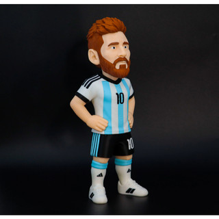 Boneco Colecionável MESSI Craque Lenda do Futebol Argentino Miniatura Estatueta Decorativa Colecionável 26cm