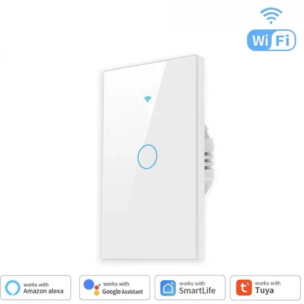 Interruptor Touch Wi-Fi Inteligente Tuya Smart life  Google Home App Controle Remoto LED 10A