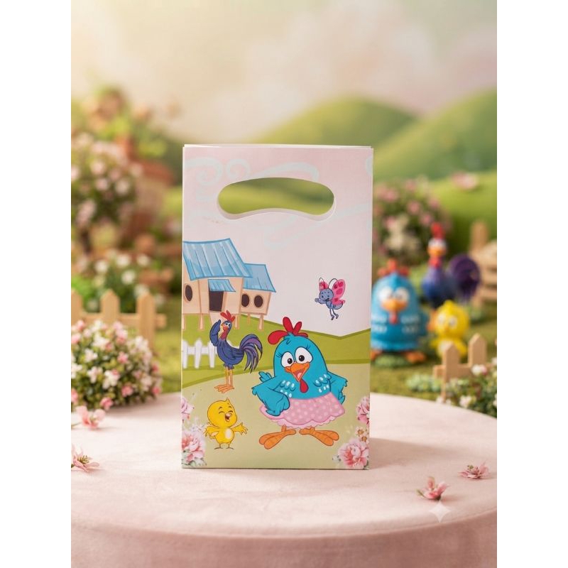 Sacolinha para aniversário infantil galinha de saia - sacolinhas surpresa - ideal para lembrancinhas e presente