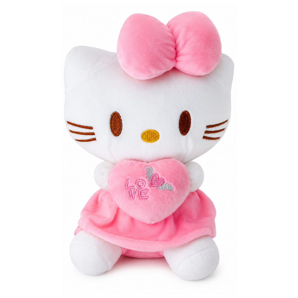Pelúcia Hello Kitty Love 25cm Super Macia Antialérgica Presente Infantil Alta Qualidade Pronta Entrega