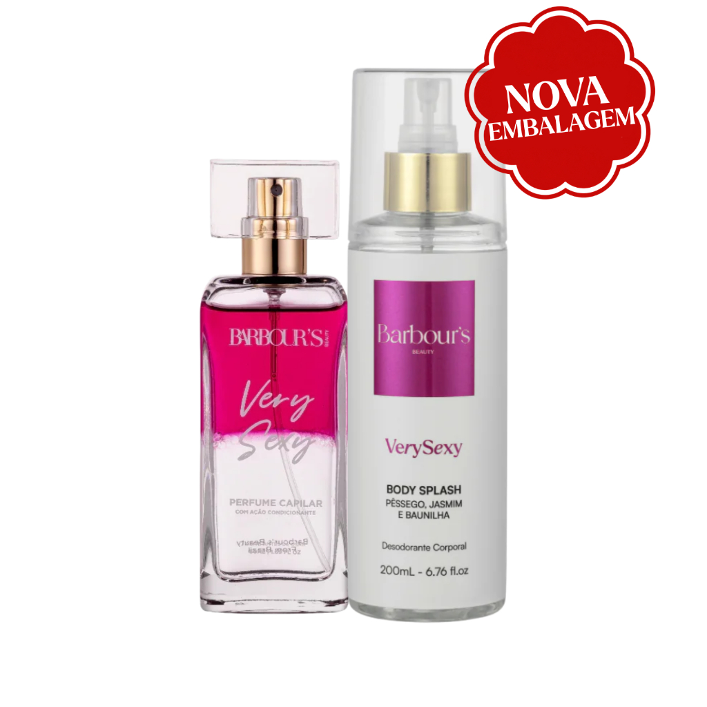 Kit Perfume Capilar e Body Splash Very Sexy Barbour's Beauty