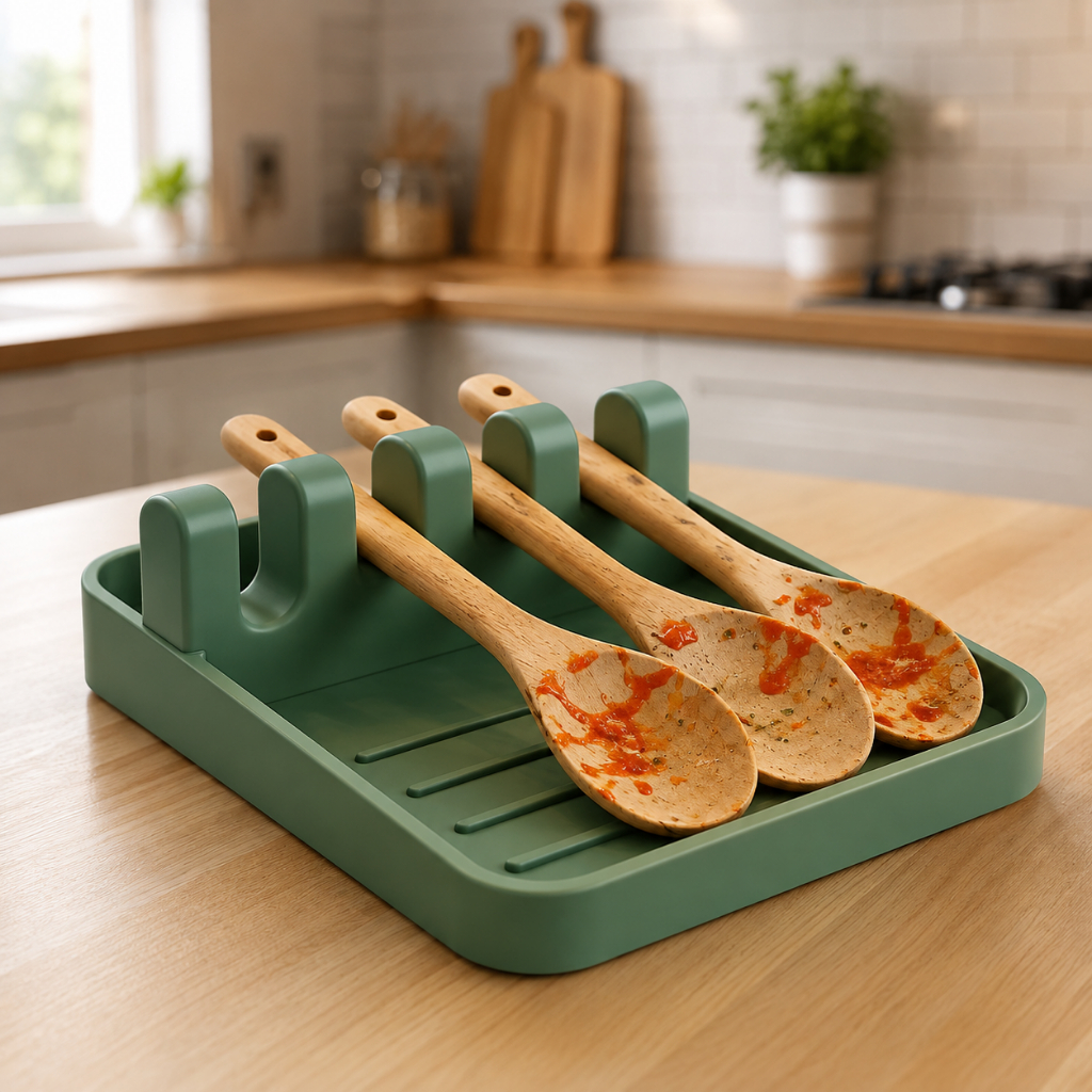 Suporte Colheres Cozinha Escumadeira Premium Organizador Funcional