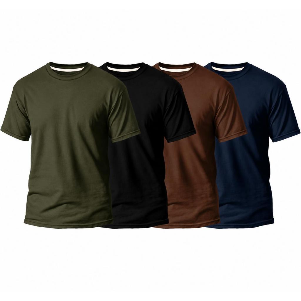 Kit 2 Camiseta Masculina 100% Algodão Premium Básica diversas Cores Lisa Gola Redonda Camisa