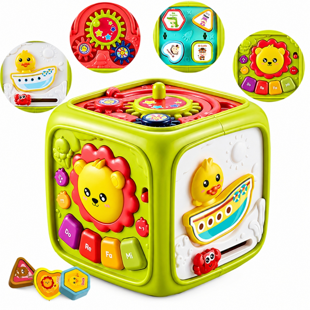 Cubo De Atividade Musical 6 Em 1 Infantil - Castela