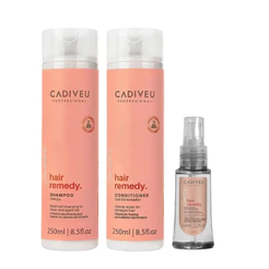 Cadiveu Kit Hair Remedy Shampoo 250ml + Condicionador 250ml e Óleo 65ml
