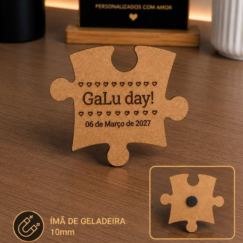 Kit Lembrancinha De Casamento, Aniversário, Eventos - Quebra-Cabeça MDF Personalizado