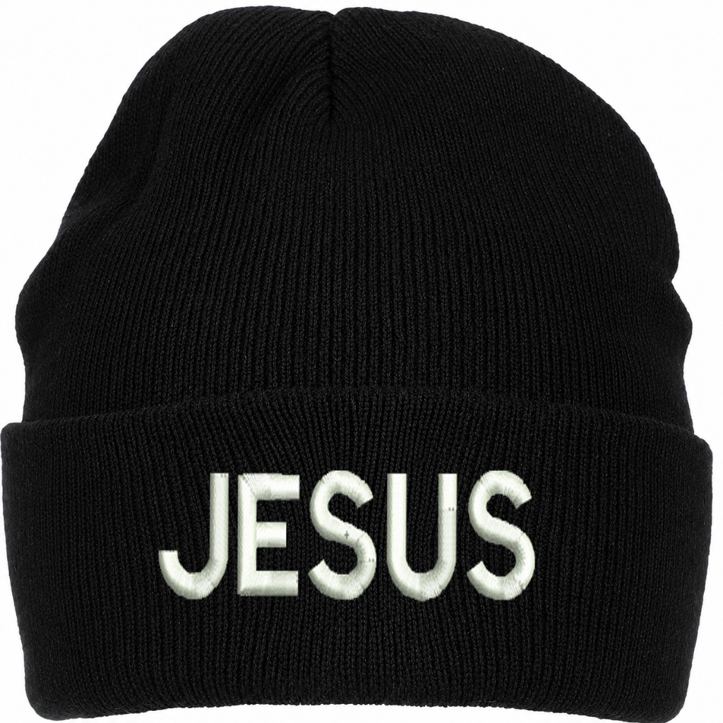 Touca Gorro Jesus Bordado Unissex Frio Inverno