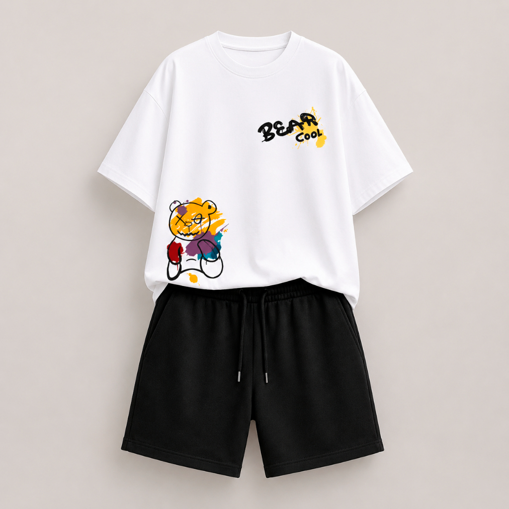 Conjunto Masculino Conjunto Menino Infantil Kit Conjunto Masculino infantil Bermuda + Camisa Kids — imagem 2 de 2