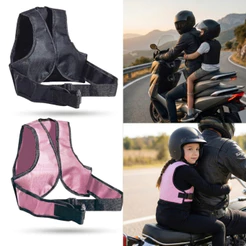 Cinto Colete De Segurança Garupa Antiqueda Ajustável Para Crianças De Motocicletas Andar Moto