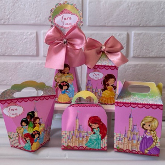 KIT Personalizado PRINCESA CUTE | Lembrancinhas Personalizadas | Kit Festa | Aniversário | (PEGUE E MONTE