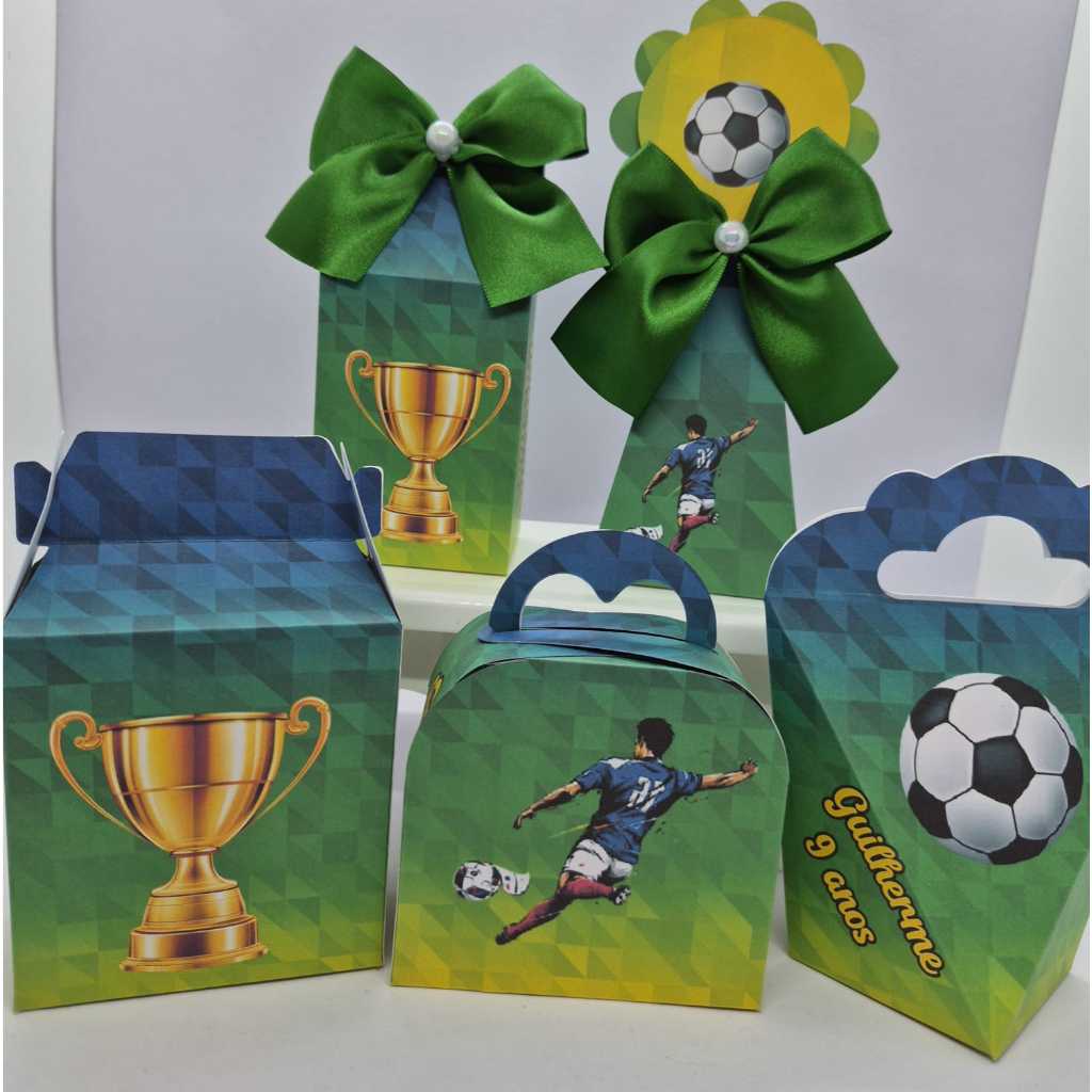 PERSONALIZADOS FUTEBOL LEMBRANCINHA KIT CAIXINHA FESTA ANIVERSÁRIO INFANTIL