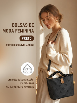 TOMI MITO Bolsa Feminina para Dia a Dia com Fecho de Metal e Alça Longa Ajustável Removív…