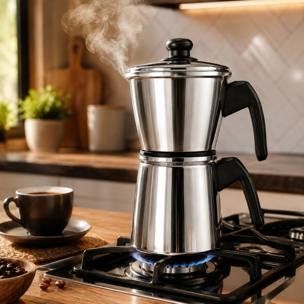Cafeteira Italiana 500ml Aluminio Polida Economica com Filtro Café Moka Elegante