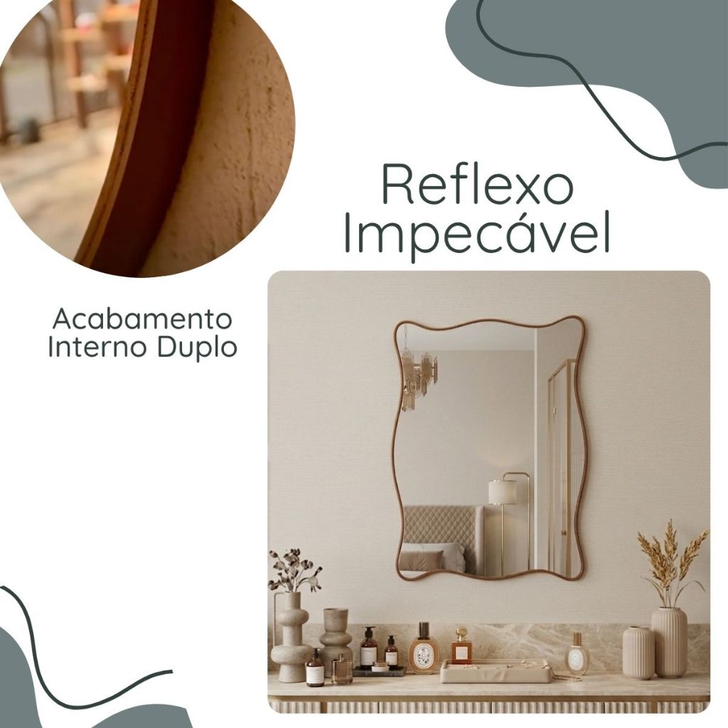 Espelho Retrô Do Pinterest Orgânico 60cm x 40cm — imagem 2 de 2