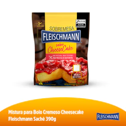 Fleischmann Mistura Para Bolo Cremoso Sabor Cheesecake Sachê 390G