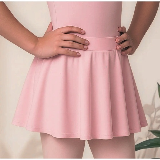 Saia Rosa E Com Cós Infantil Ballet - Balé