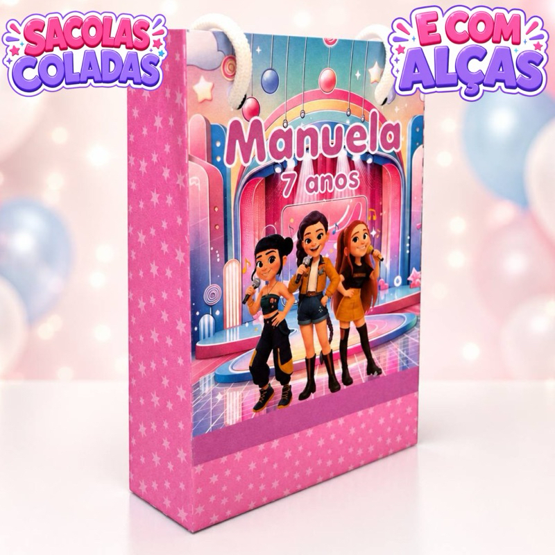 Sacolinha  Guerreiras do K-POP Personalizados/Lembrancinha de Festa/Aniversário/Lembrancinha Festa Infantil
