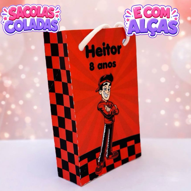 Sacolinha Enaldinho Personalizados/Lembrancinha de Festa/Aniversário/Lembrancinha Festa Infantil