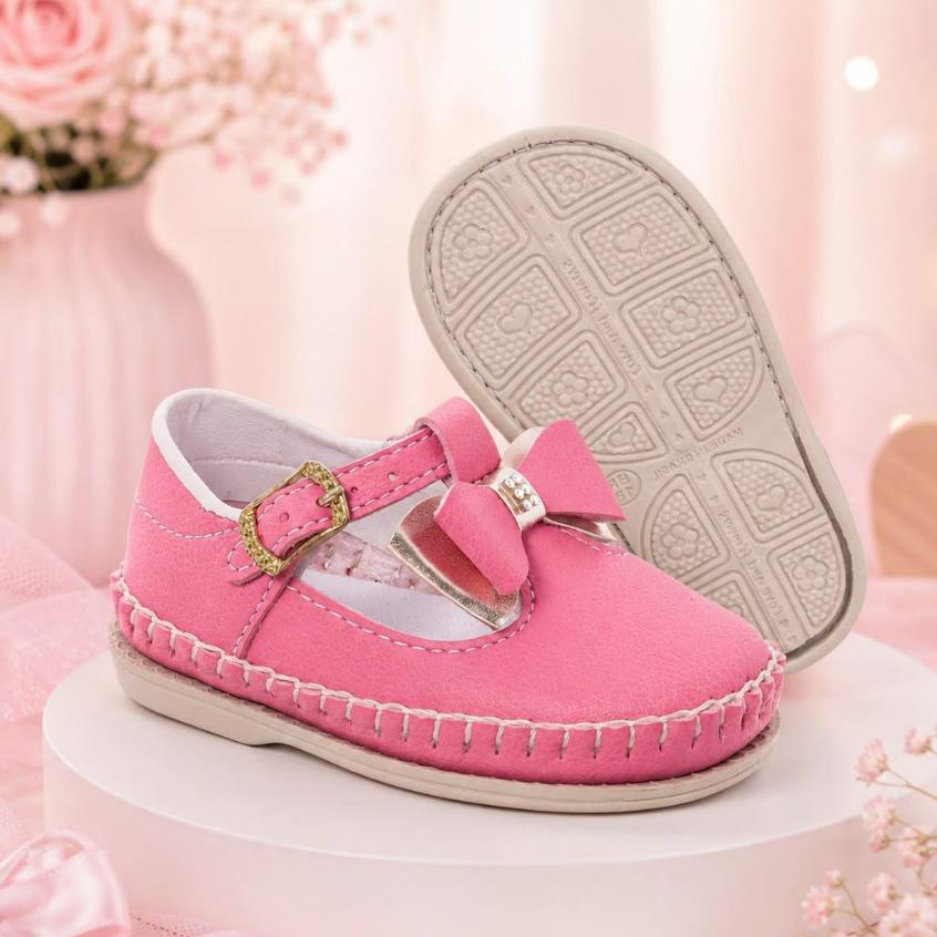 Sapato Mocassim Infantil Feminino Bebê Elegante Leve Confórtavel Lindo 17 ao 22