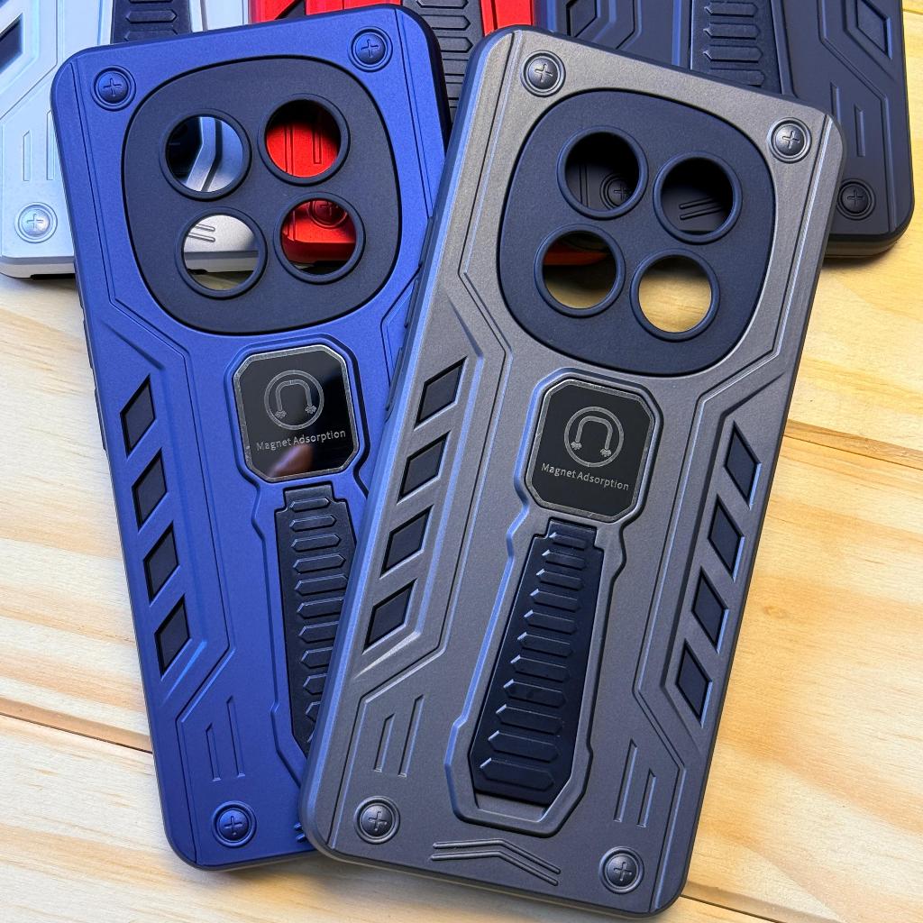 Capa Capinha Armadura Anti Impacto com suporte magnético Xiaomi Redmi Note 14 Pr