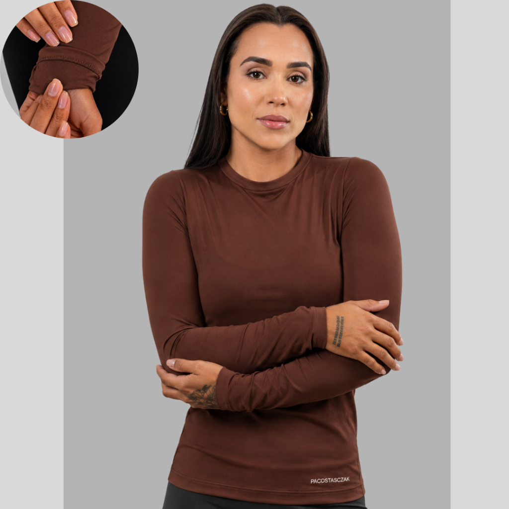 Camiseta Térmica Peluciada Feminina pra Frio Cardigã que Regula Temperatura Corporal no Inverno