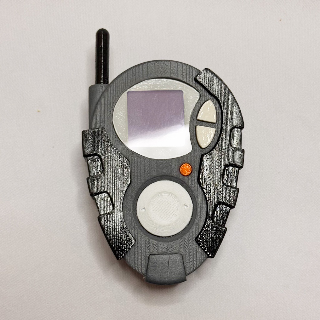 Digimon Digivice D-3 Adventure 02 Réplica Colecionável Decorativa 3D Anime Nostalgia Geek Fã