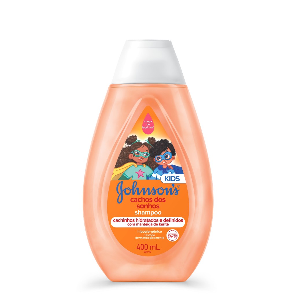 Shampoo Infantil Para Cabelos Cacheados JOHNSON'S® Cachos Dos Sonhos, 400mL