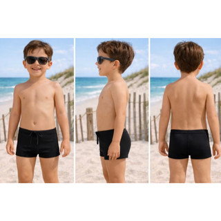 1 Sunga moda praia natação infantil juvenil 2 a 16 anos boxer proteção uv 50+ preta coloridas dinossauro