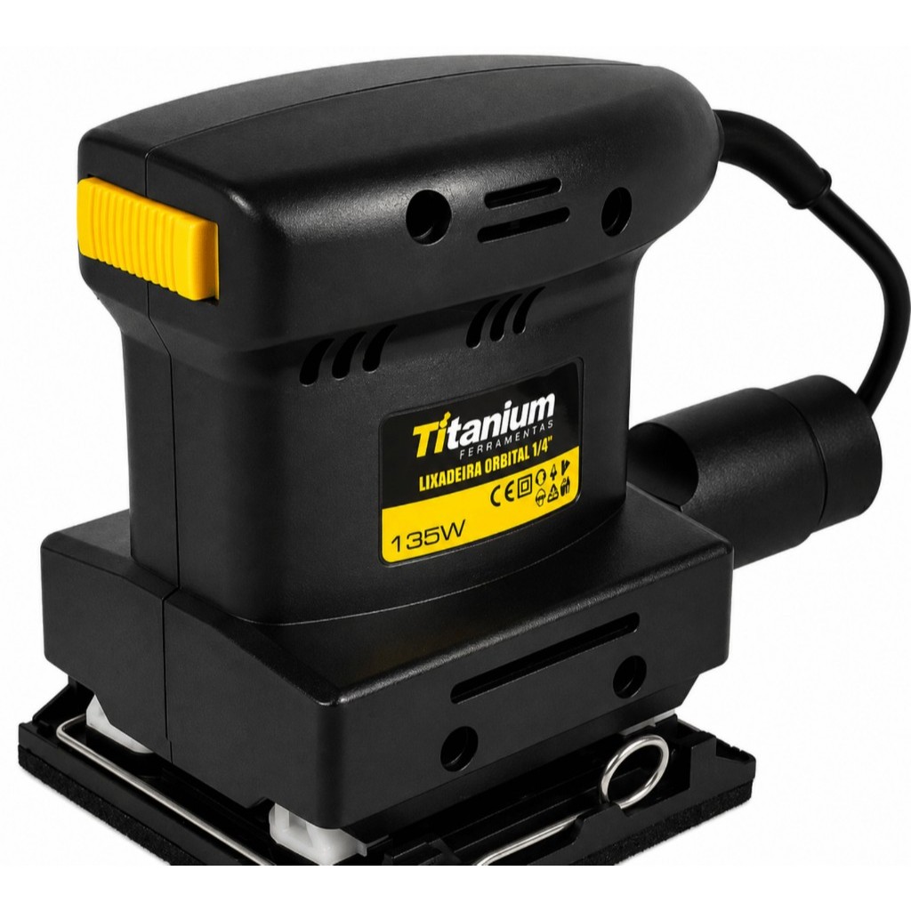 Lixadeira Orbital 1/4 135W 220V Acabamento Profissional – Titanium Platina