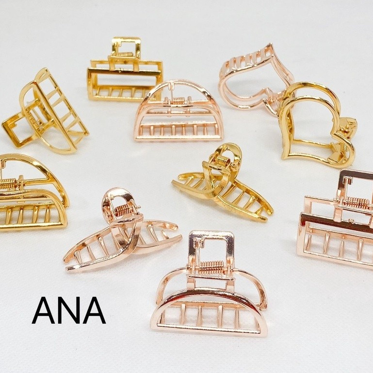 KIT 12 peças Piranha P média Dourada e rose de metal vários modelos blogueira