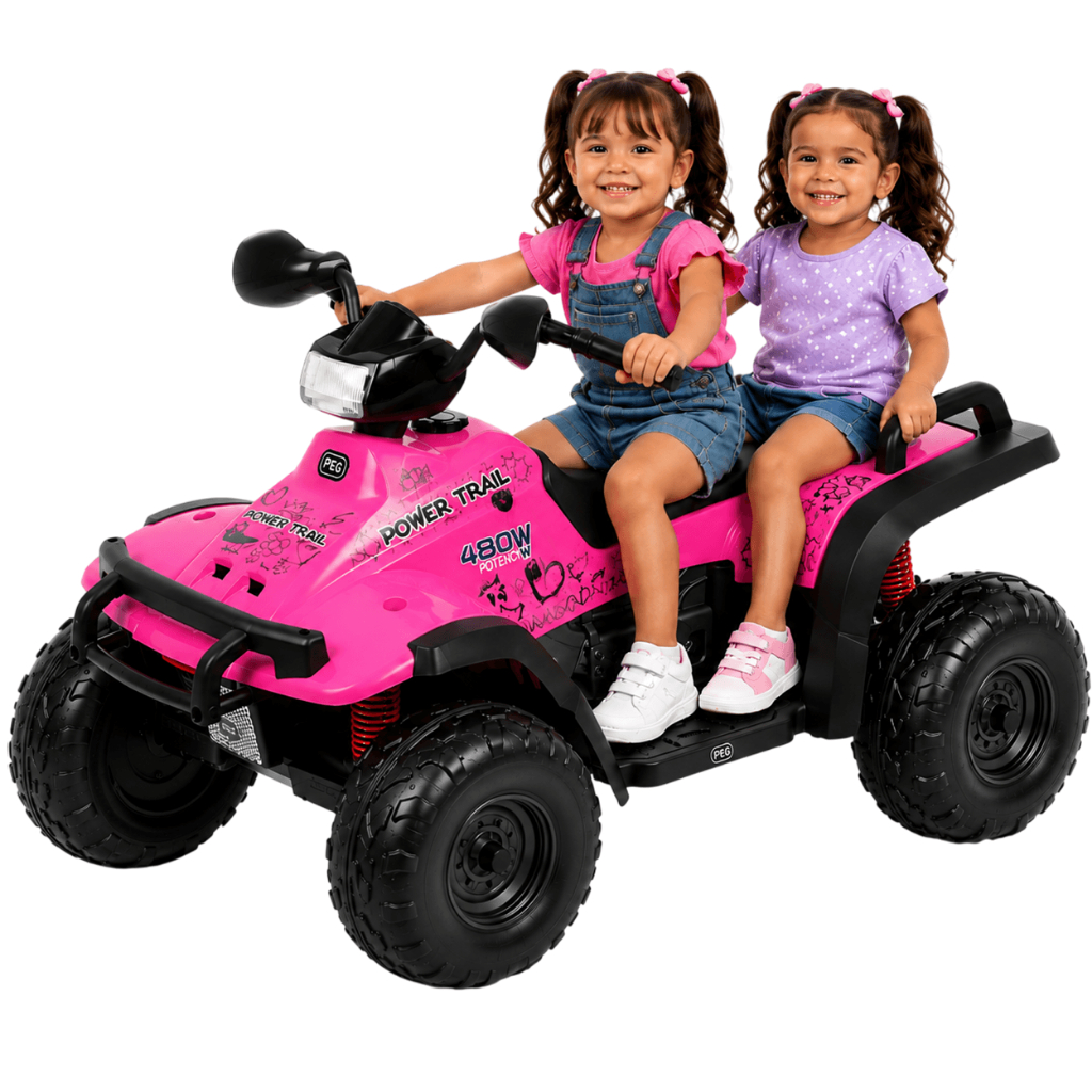 Carrinho Eletrico Peg-Perego Polaris Sportman 700 Twin Rosa 12v